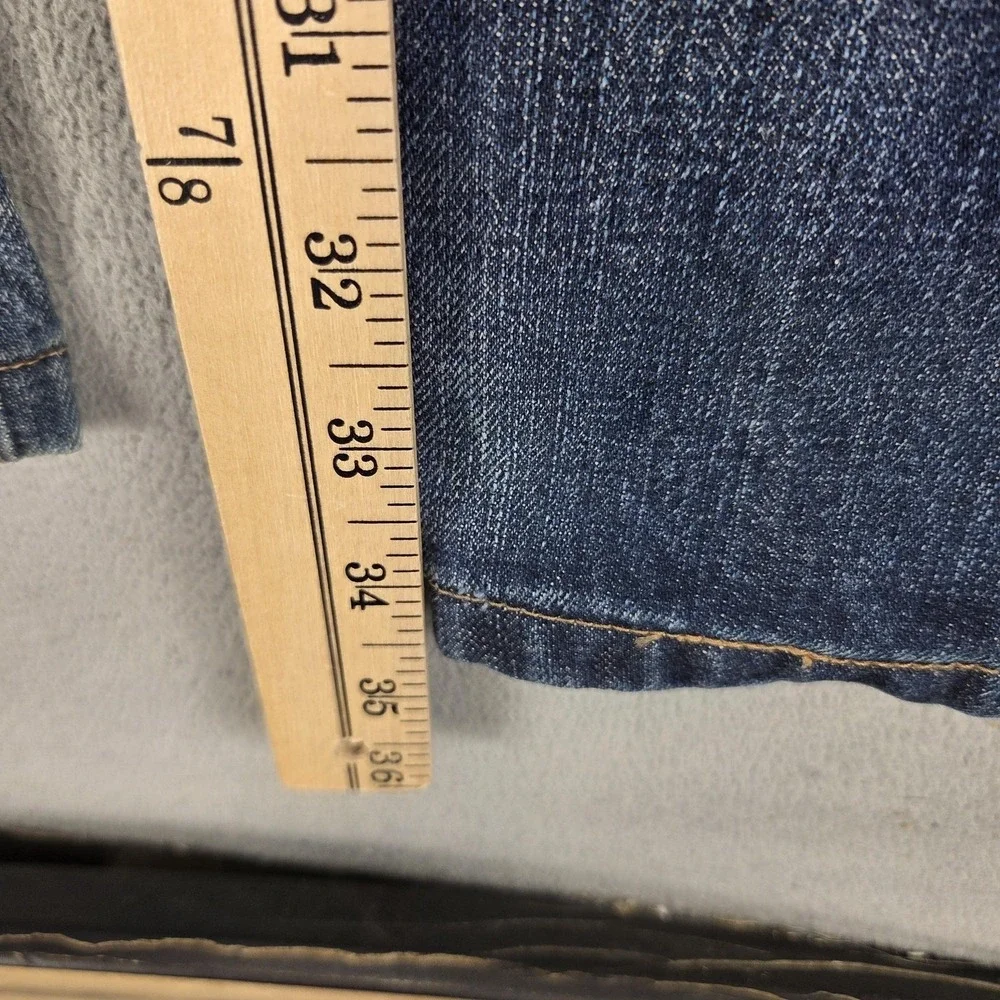 Levis Jeans Mens Blue Selvedge Two Horse Straight Whiskers Button Fly Fits 31x34